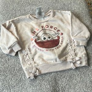 12 month girls star wars cream sweatshirt
